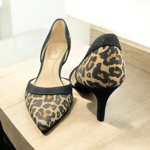 Life Stride Women’s Heels Brown Black Leopard Animal Print Stiletto Size 6 Glam